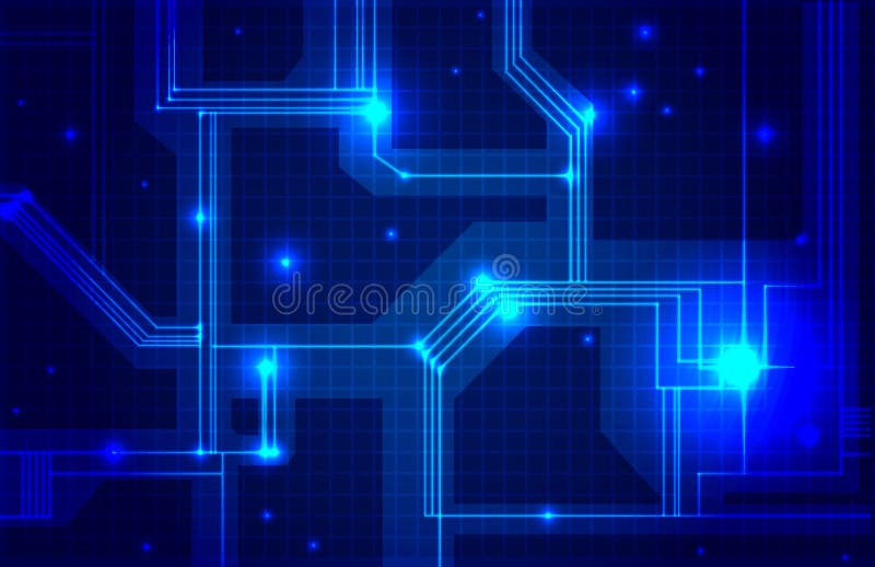 Abstract electronics blue background