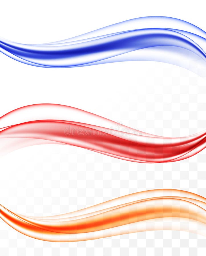 Abstract elegant colorful light waves set vector illustration