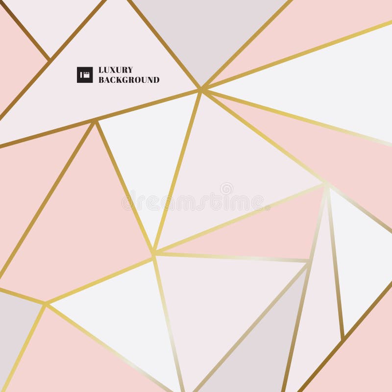 Abstract Elegant Geometric Triangle Pink Gold Color Background ...
