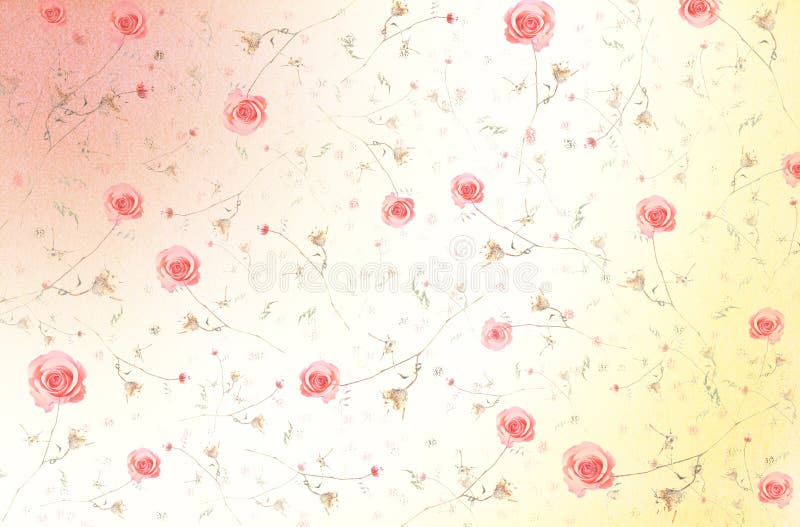 Art Seamless Texture - Floral Background with Pink Roses. Art Seamless Texture - Floral Background with Pink Roses