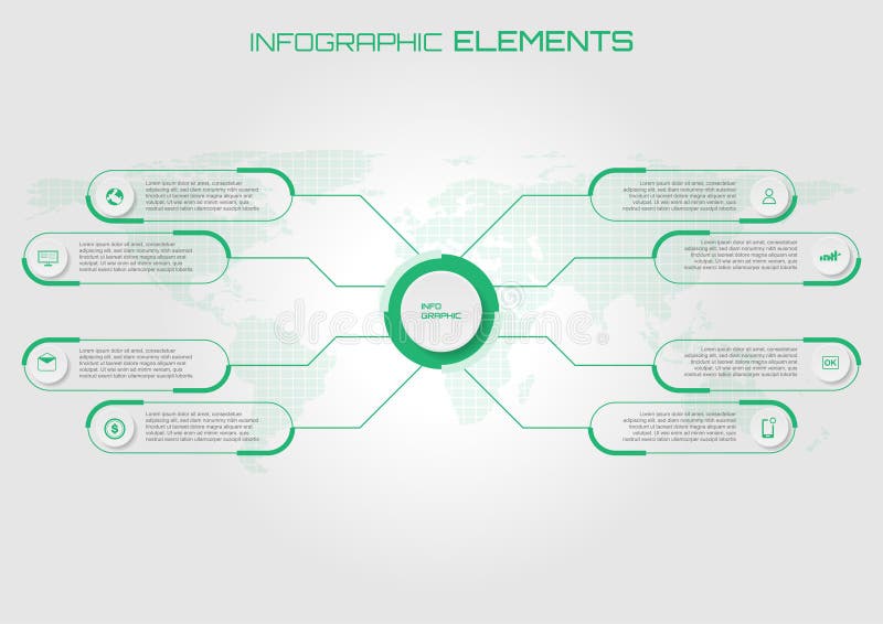 Abstract elemente infografice cu tema verde unele elemente ale acestei royalty free illustration