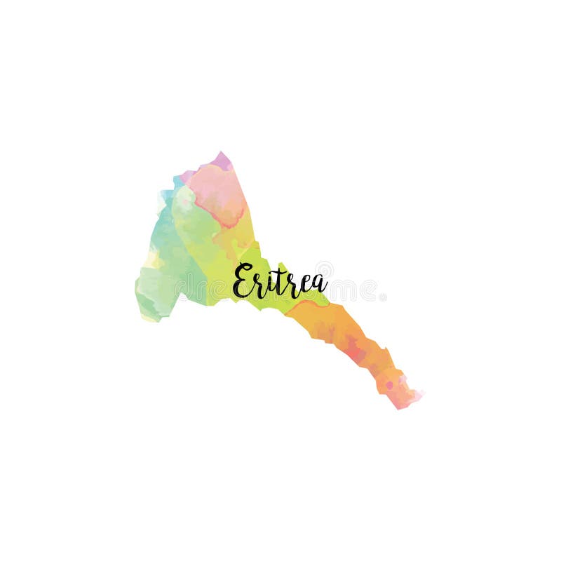 Abstract Eritrea map vector illustration