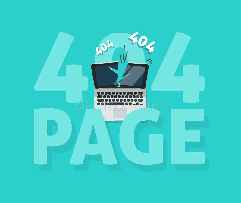 Abstract 404 error page vector illustration, webpage not found template royalty free illustration