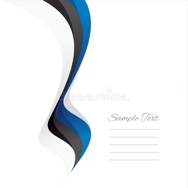 Abstract Estonia left ribbon flag vector stock illustration