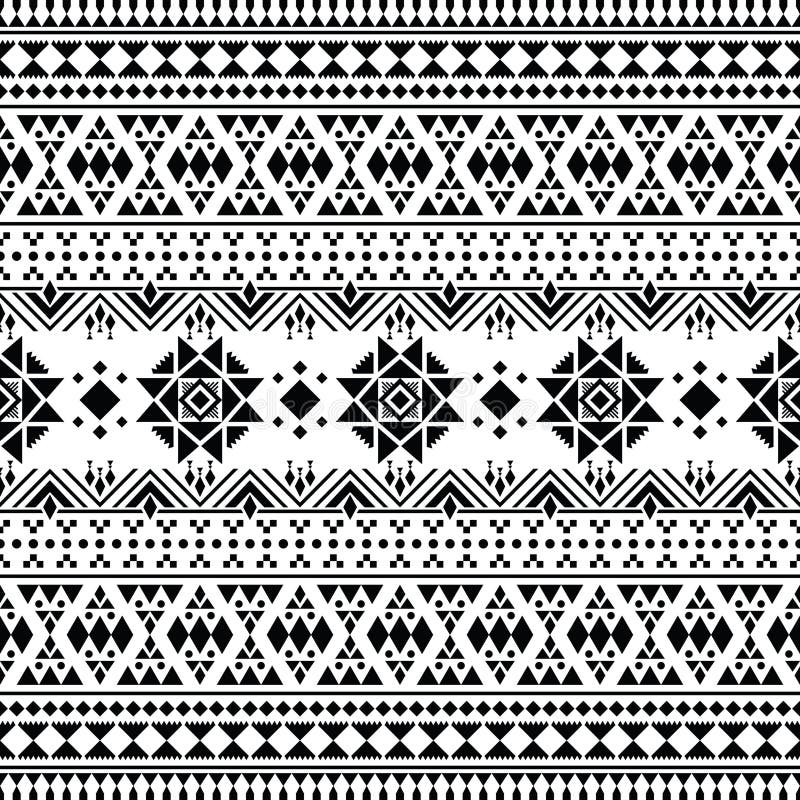 Abstract Geometric Seamless Aztec Pattern Stock Vector - Illustration ...