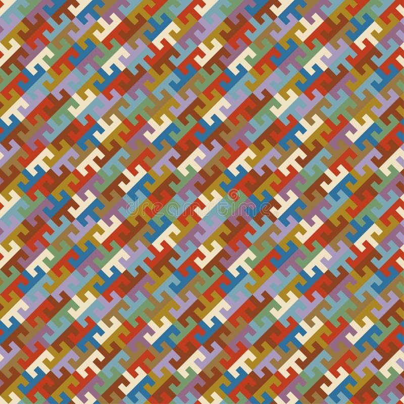 Abstract Ethnic Seamless Geometric Pattern royalty free illustration