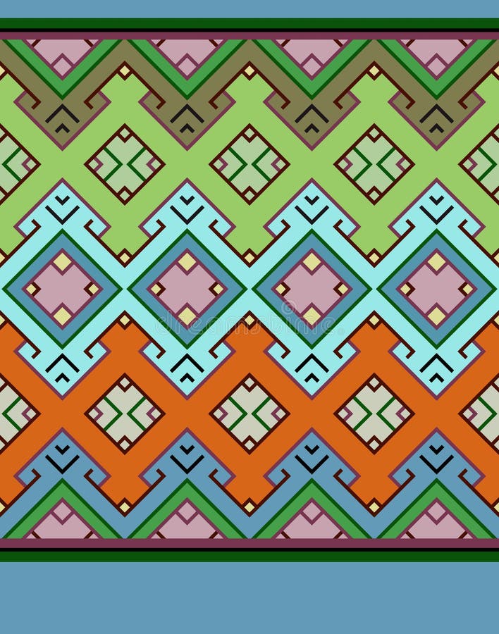 Abstract Ethnic Seamless Geometric Pattern vector illustration