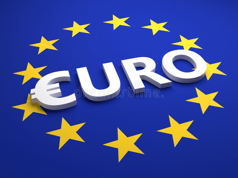 Abstract euro symbol for financial sector - Illustration vector illustration Abstract euro symbol for financial sector - Illustration vector illustration