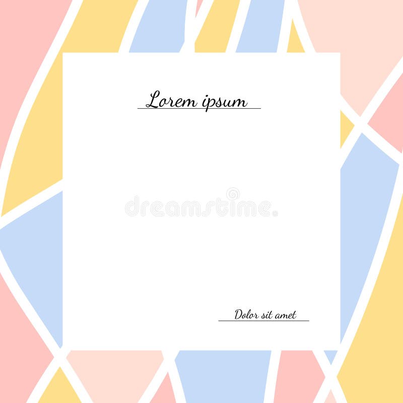 Abstract Event Invitation Template with White Backing, Caption