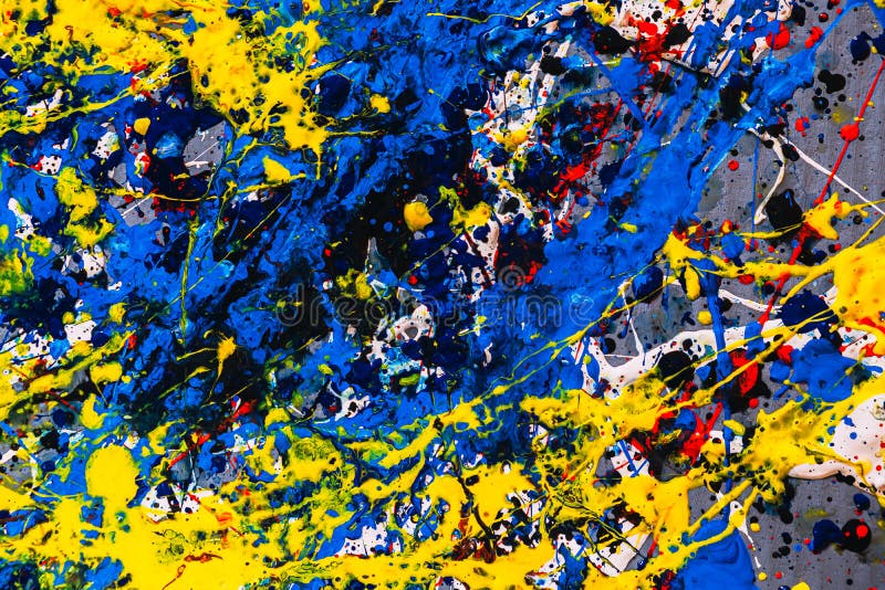 Abstract Expressonism. Picture Painted Using the Technique of Dripping ...