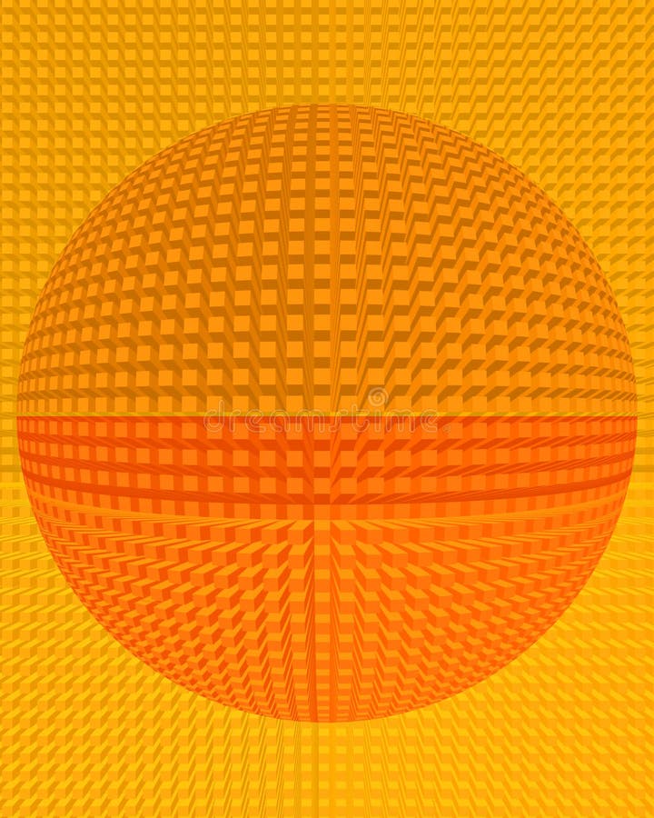 Abstract Extruding Block Sphere Background