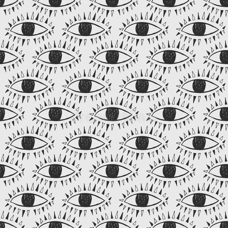 Abstract eyes seamless pattern.