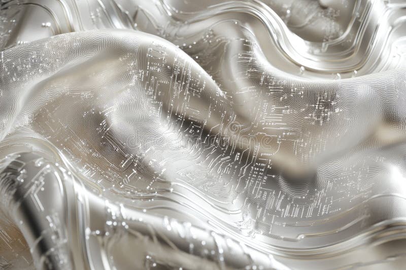 AI-Generated Circuit Fabric royalty free illustration