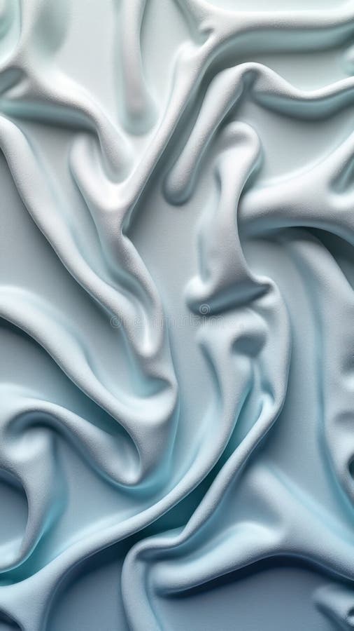 Abstract fabric-like flowing patterns with soft blue and white hues royalty free illustration