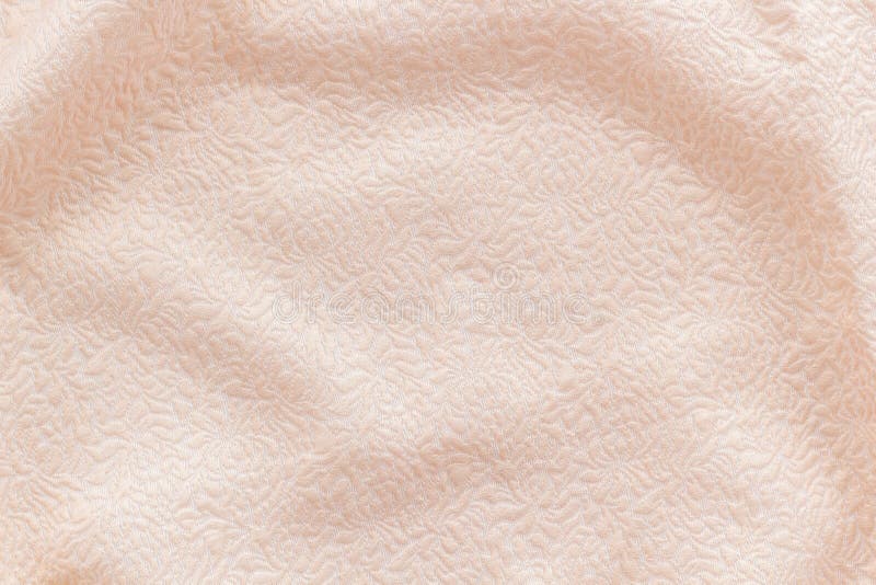 Abstract fabric texture pattern of apricot colour top view mockup royalty free stock photography