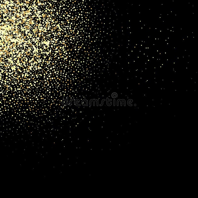 Festive Golden Sparkle Background. Glitter Border, Circle Frame. Black ...