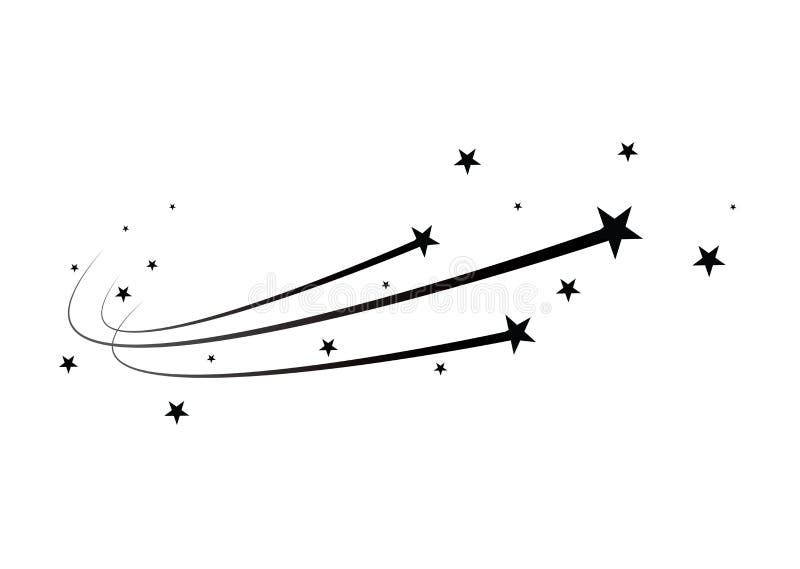 Abstract Falling Star Vector Black Shooting Star With Elegant Star Trail On White Background Meteoroid Comet Stock Vector Illustration Of Particle Elegant 115800457