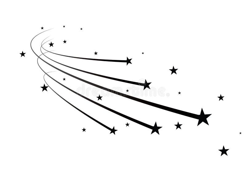 Abstract Falling Star Vector Black Shooting Star With Elegant Star Trail On White Background Meteoroid Comet Stock Vector Illustration Of Backdrop Falling 121393534