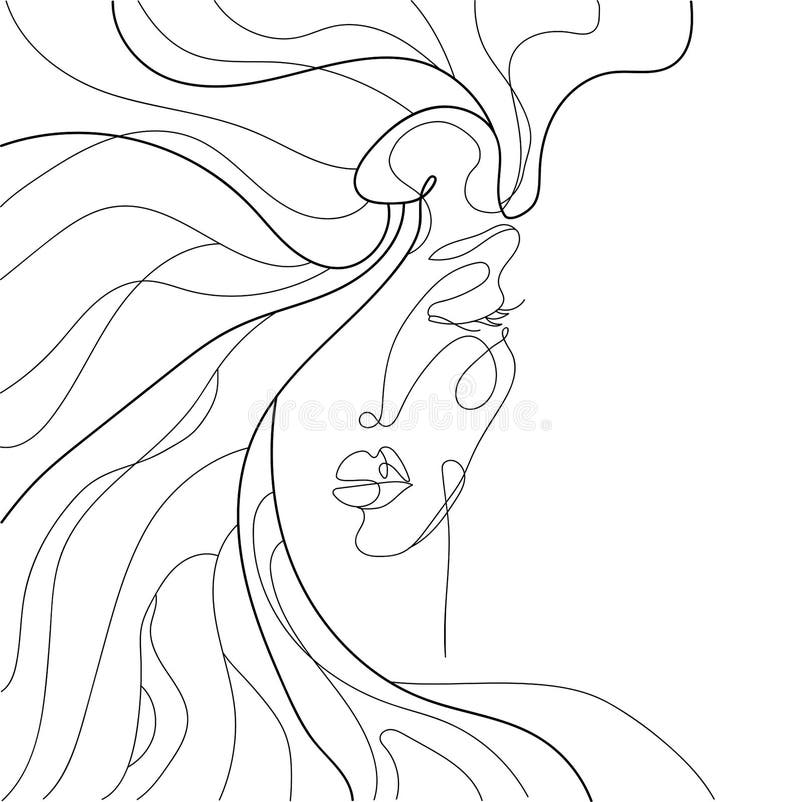 Surreal vector design, Person Woman blindfolded and tied body, psychedelic.  Drawing in minimal style single line. Isolated on white background.  Inclusiveness. Print and poster art. Vector design 5539284 Vector Art at  Vecteezy