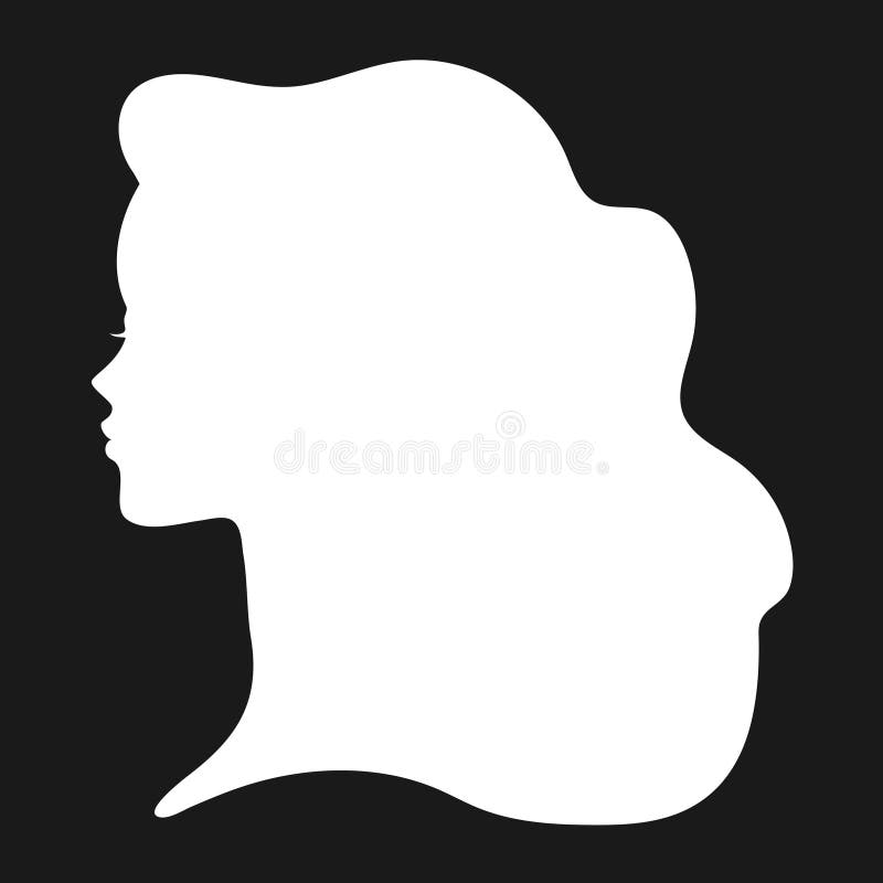 Abstract Female Profile Silhouette. Woman Profile Silhouette Stock