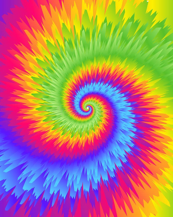 Abstract festive colorful background Bright rainbow Tie Dye pattern stock illustration.
