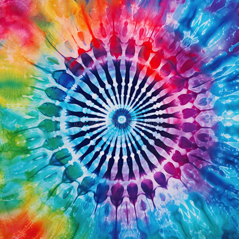 Abstract festive colorful background, Bright round Tie Dye pattern illustration. royalty free stock photos