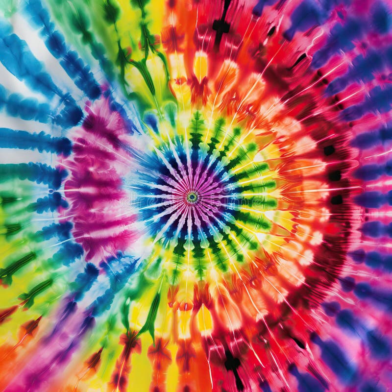 Abstract festive colorful background, Bright round Tie Dye pattern illustration. stock photo