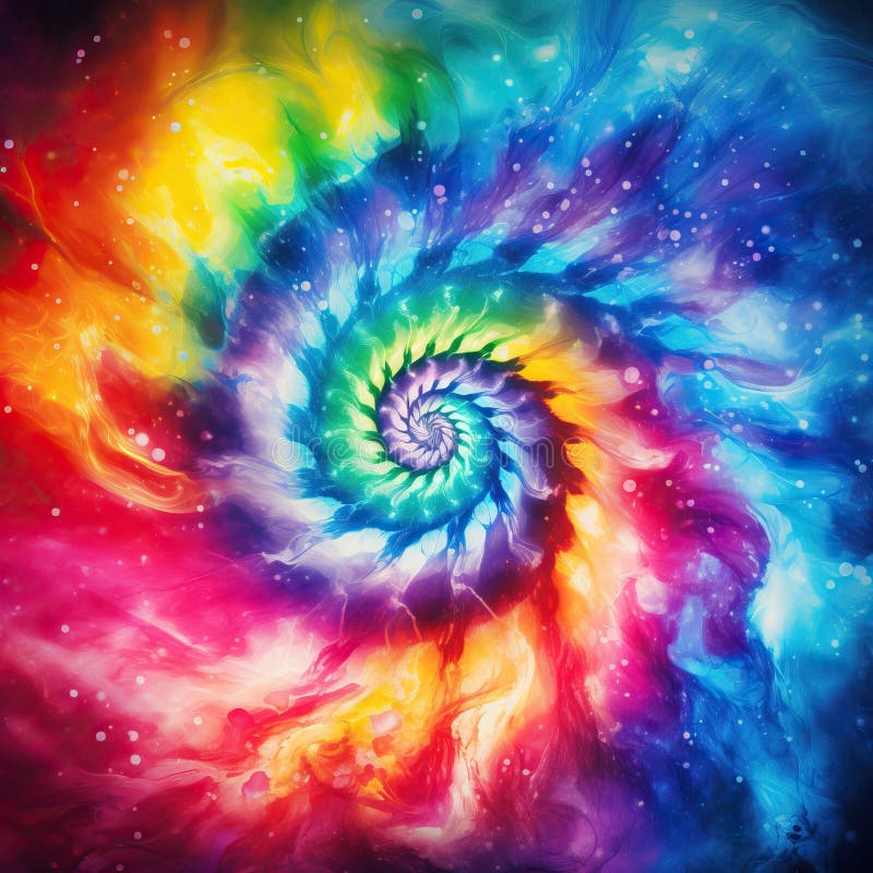Abstract festive colorful background, Bright round Tie Dye pattern illustration. stock image
