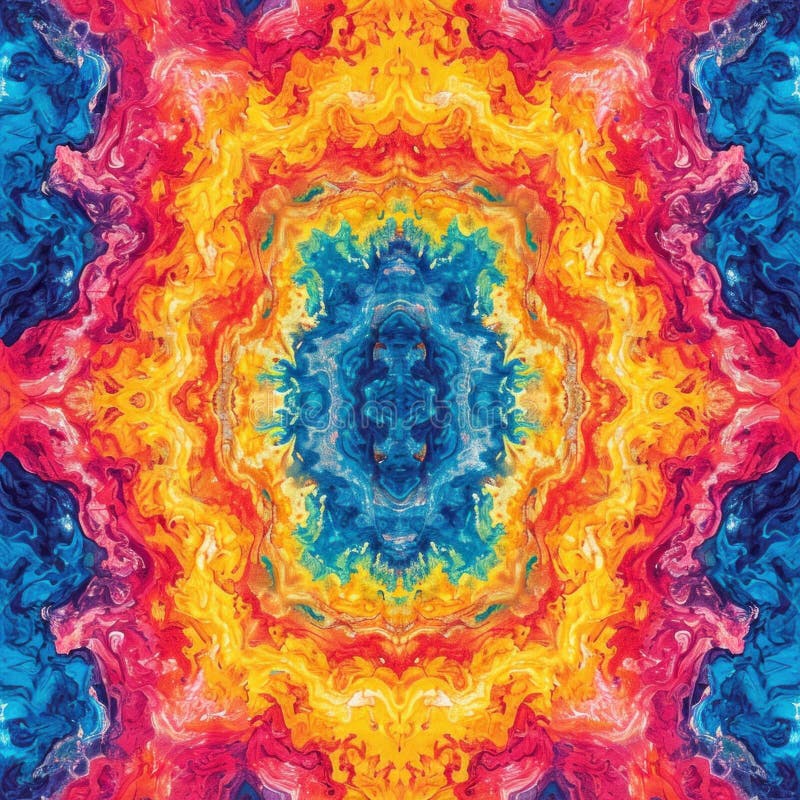 Abstract festive colorful background, Bright round Tie Dye pattern illustration. stock photography