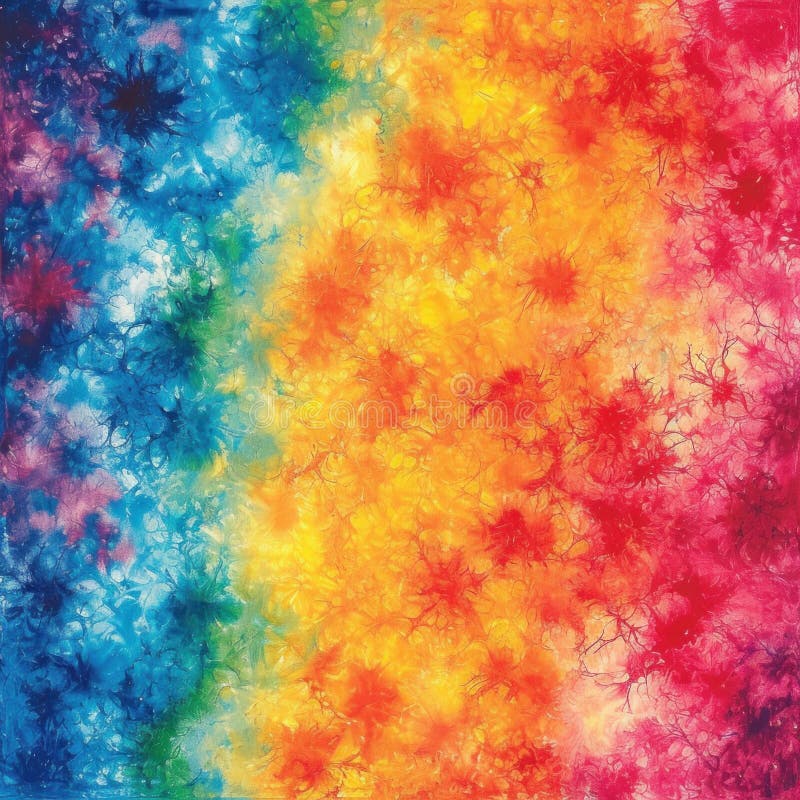 Abstract festive colorful background, Bright round Tie Dye pattern illustration. stock photography