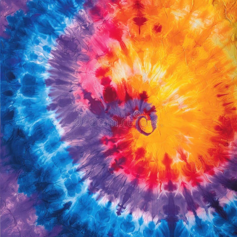 Abstract festive colorful background, Bright round Tie Dye pattern illustration. stock image
