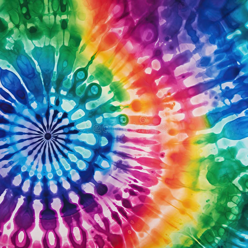 Abstract festive colorful background, Bright round Tie Dye pattern illustration. stock images