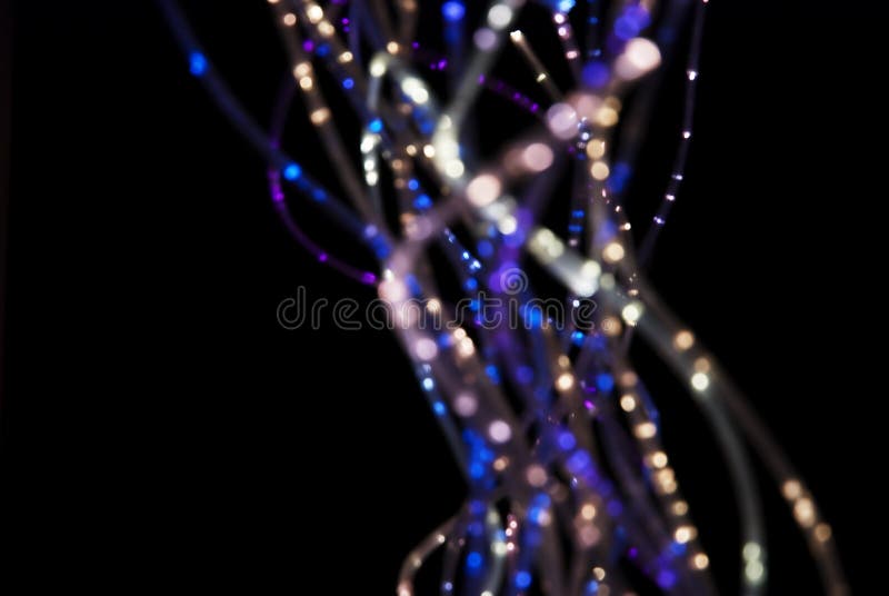 Abstract optical fiber light on black background. Abstract optical fiber light on black background