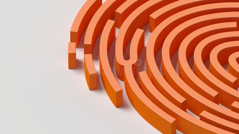 Abstract fingerprint. Orange color. royalty free illustration