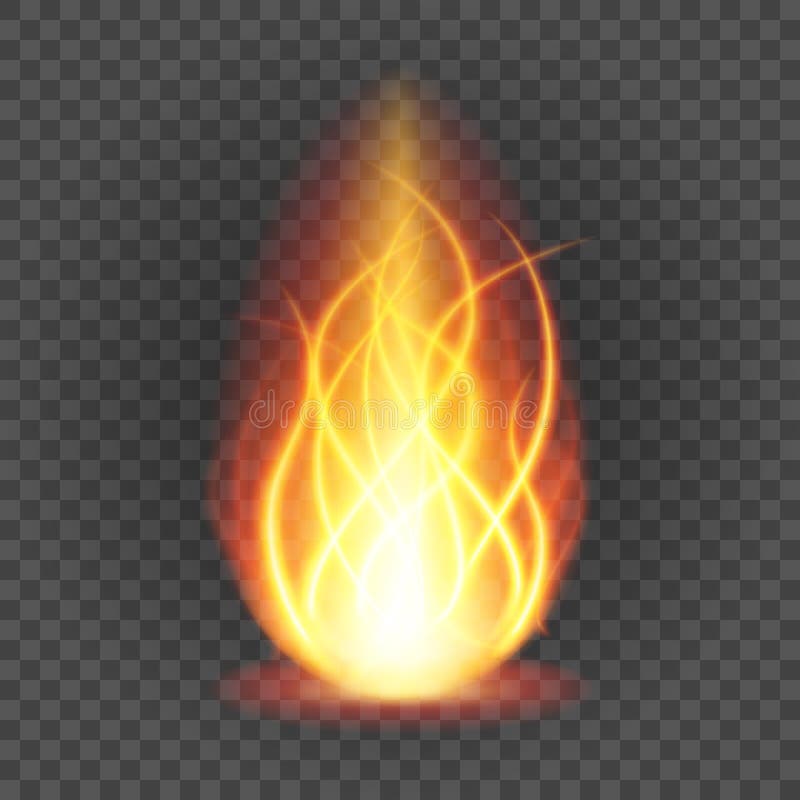 Abstract Fire Flame Light on Black Background Vector Illustration