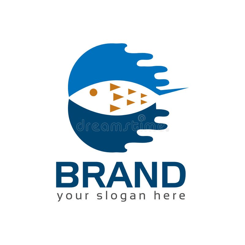 Abstract Fish Logo.Vector Fish with Blue and Green Color Stock Vector ...