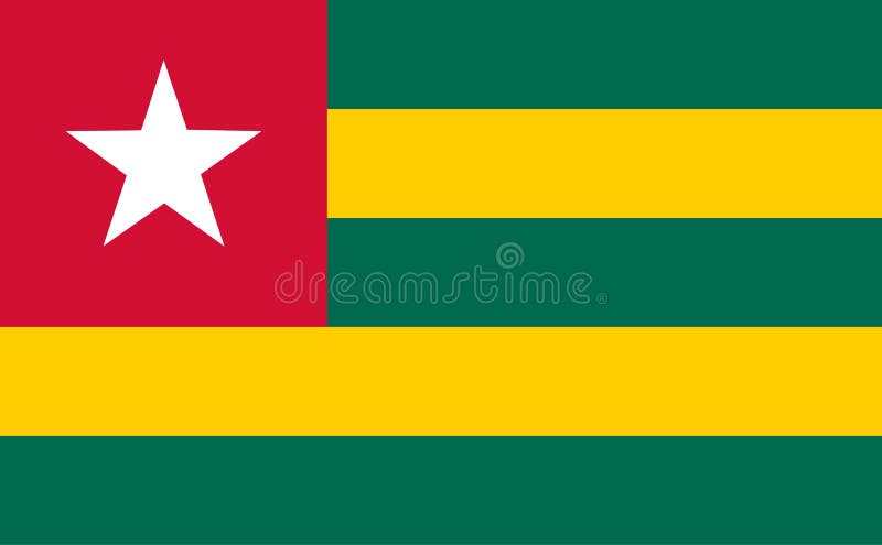 Abstract Flag of Togo stock illustration
