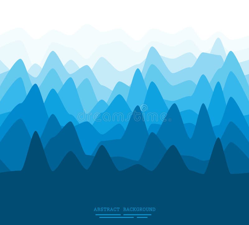 Abstract Flat Mountains Illustration Stock Vector - Illustration of ...