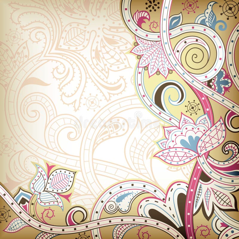 Abstract Floral stock illustration. Illustration of design - 20961319