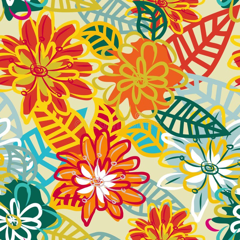 Abstract floral background stock illustration