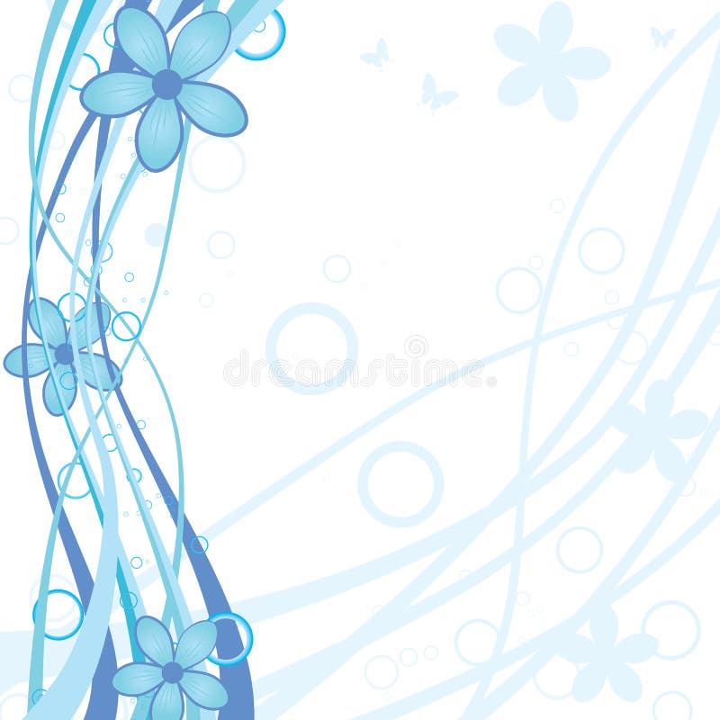 Abstract floral background with butterfly