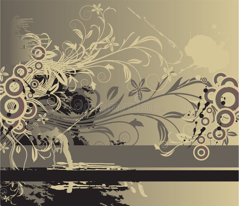 Abstract floral background with place for your tex royalty free illustration