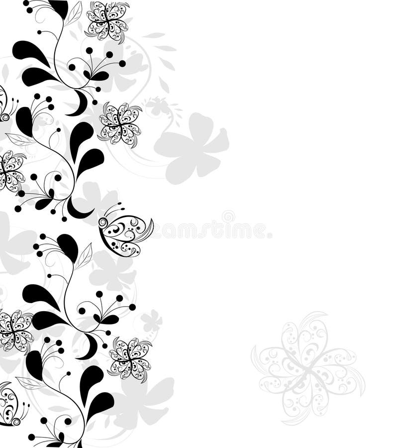 Abstract floral background. Vector illustration on white