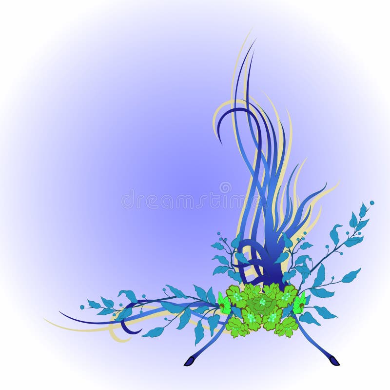Abstract floral border royalty free illustration