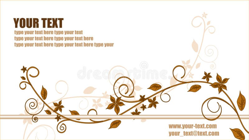 Abstract floral business card. stock illustration