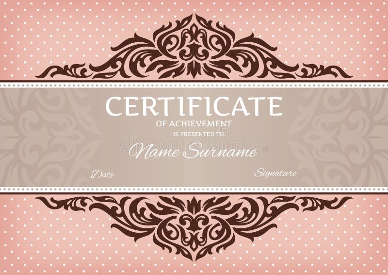 Certificate of achievement stock illustration
