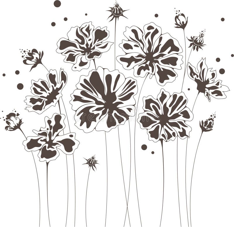 Floral design stock vector. Illustration of calendula - 60731860