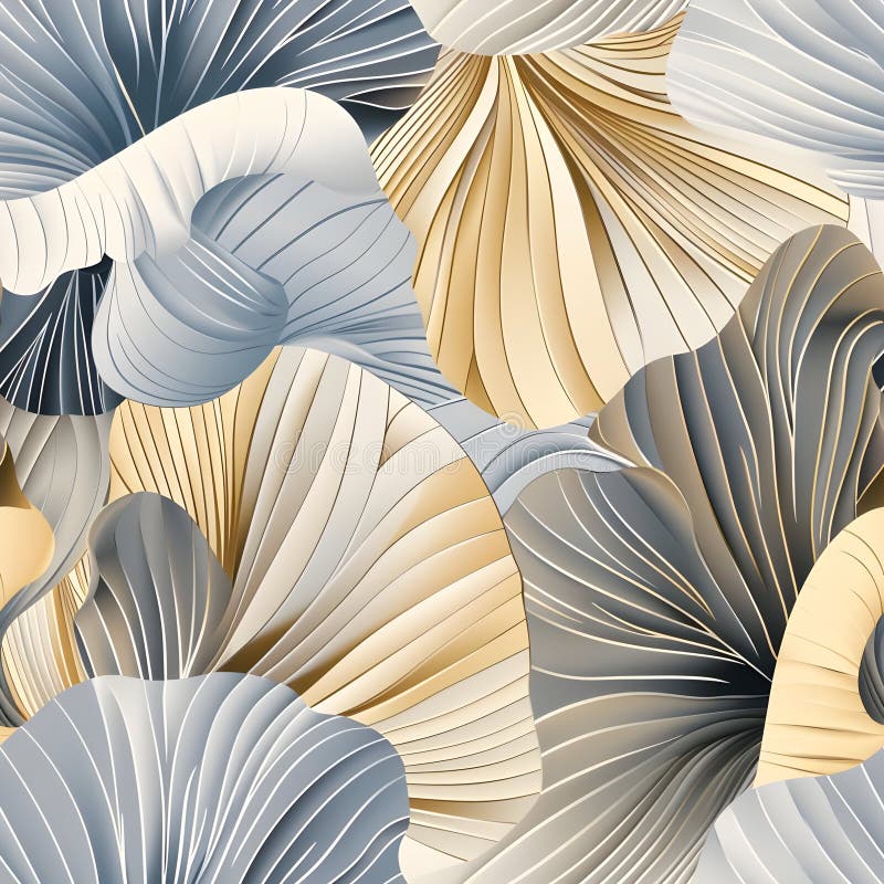 Abstract floral design featuring soft colors and flowing shapes ilustração stock