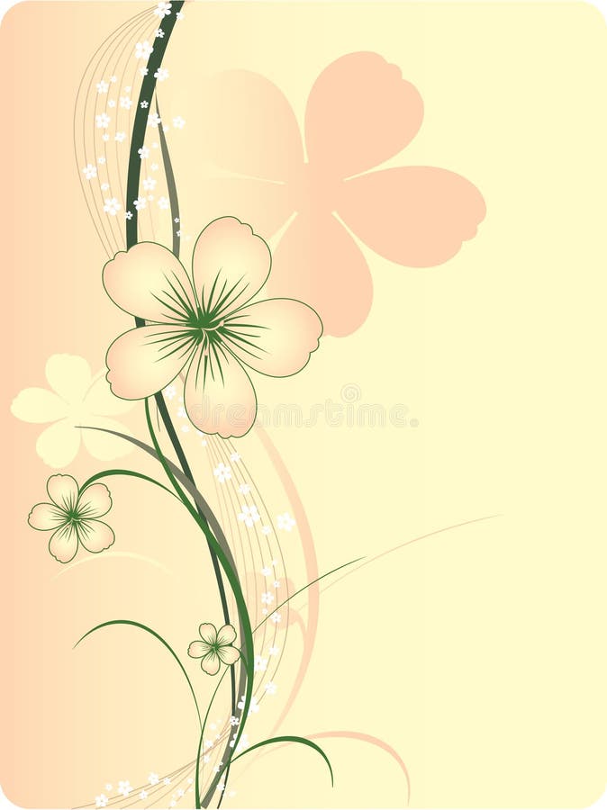 Abstract floral design with plants