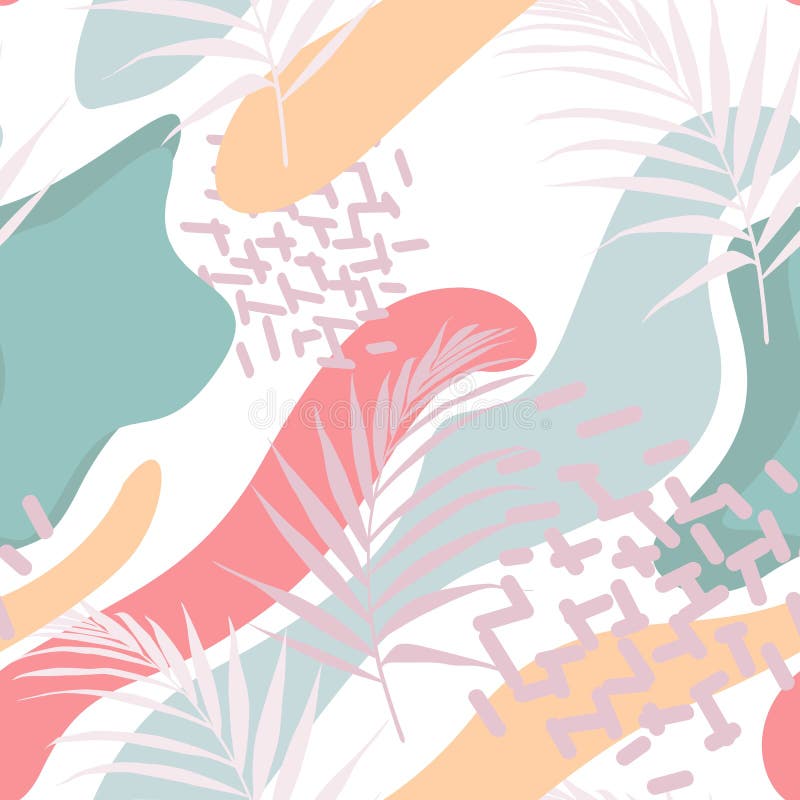 Abstract floral element, paper collage. Vector hand drawn illustration. stock illustration Abstract floral element, paper collage. Vector hand drawn illustration. stock illustration